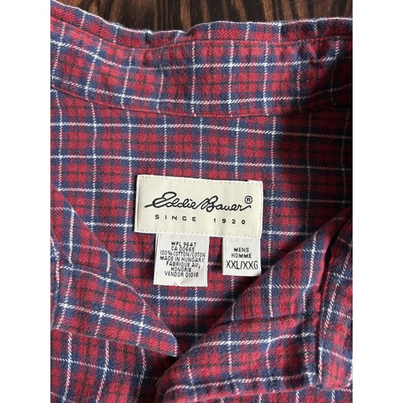 Vintage Eddie Bauer Shirt Mens XXL Flannel Long Sleeve Button Up - Picture 3 of 5